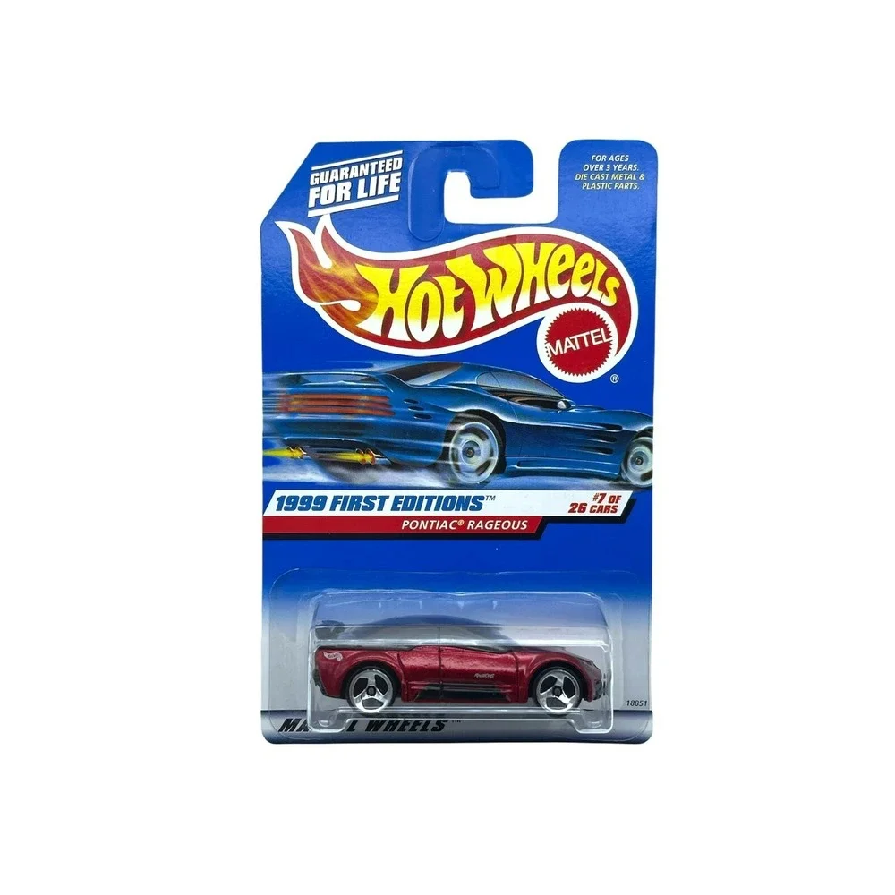 Hot Wheels 1999 First Editions Pontiac Rageous Car Red 1/64‎ Collector #675